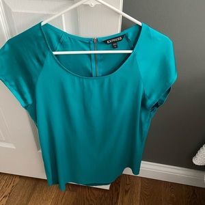 Express Teal silk shirt